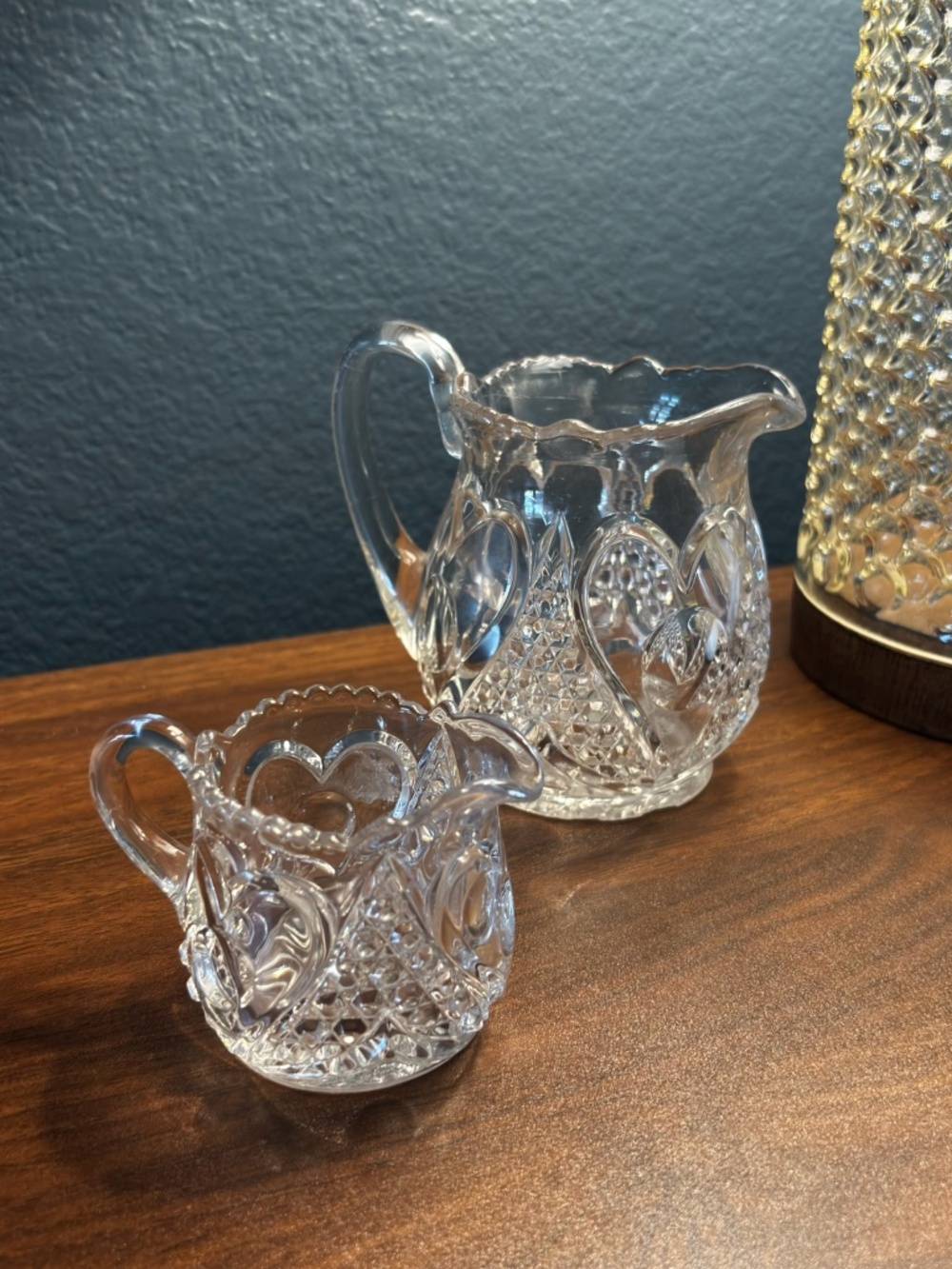 Hartford 1899 EAPG Creamers by Tarentum Glass – Set of 2